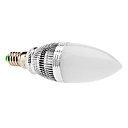 Dimmable E14 3W 240-270LM 6000-6500K Natural White Light White Cover LED Candle Bulb (85-265V)