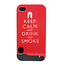Keep Calm Design Man Pattern Hard Case for iPhone 4/4S