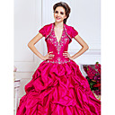 Excellent Short Sleeve Taffeta Wedding/Evening Jacket/Wrap With Embroidery (More Colors)