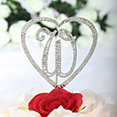 Gorgeous Rhinestone "W"&Heatr Wedding Cake Topper