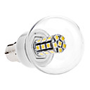 B22 5W 27x5050 SMD 380-400LM 3000-3500K luce bianca calda lampadina a LED a sfera (110V/220V)
