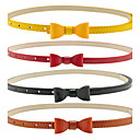 Kvinners Candy Color Bow Leather Belt (Lengde: 98cm, Bredde: 1.1CM)