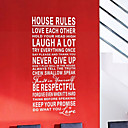 House Rules Art Words Wall Stickers