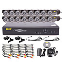 MHK ® -16 Canal One Touch-Online CCTV sistema DVR (16 Câmera exterior Warterproof)