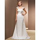 A-line Princess Square Floor-length Wedding Dress With Removable Straps