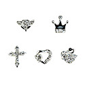 10st 3D Finger Metal Diamond-encrusted Nail Decorations