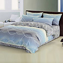 Wave Reactive Print Full / Queen 4-Piece Duvet Cover Set