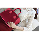 Women's PU Leather Contrast Color Vintage Tote/Crossbody Bag