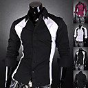 Men's Fashion Contrast Kleur Quilted shirt