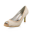 BAKA - Escarpins Mariage Talon Aiguille Dentelle Paillette Scintillante