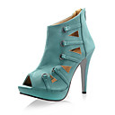 Leatherette Upper Stiletto Heel Sandals Party Shoes