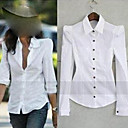 Lady Fashion Pad-shoulder Shirt