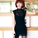 Lace Mock Donna Mini Abito collo (Slim Fit)