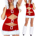 Rouge sexy femme Robe Costume de Noël (1 Pieces)