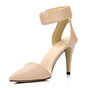 Elegant Kunstlæder stilethæl hæl spidse Toe Pumper med velcro Party / Evening Shoes