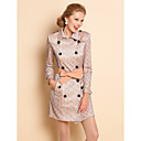 TS Lace Belted Double Breast Trench Coat