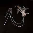 Rhinestone elegante / Celada Mujeres Feather