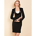 TS Simplicity Wide Lapel High Shoulder Jersey Dress