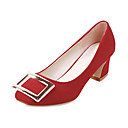 Camurça Chunky Heel Bombas com festa / noite de sapatos (mais cores)
