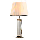 60W Crystal Table Lamp with Textured Fabric Shade