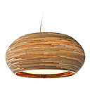 25W Rustic Pendant Light with Globe Paper Shade in Lantern Design