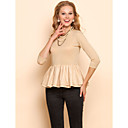 TS Elastic Ruffle Quarter Sleeve Blouse