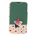Flower Pattern PU Leather Case with Stand and Card Slot for Samsung Galaxy Note 2 N7100