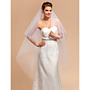 Una elegante niveles Waltz Wedding Veil Con Edge Lápiz