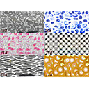 1pcs folha de laser prego decorações brilharam adesivos estrelados no.19-24 (50x6x0.1cm, cores sortidas)