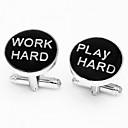 "Work Hard & Play Hard" Cufflinks