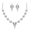 kristal boeket bruids ketting en oorbel set
