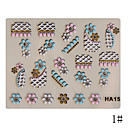 3PCS Metal 3D Nail Art Stickers NYC Series No.2 historieta (colores surtidos)