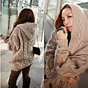 Women's Cable Knit Hooded Cardigan