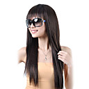 Capless longue synthétique de haute qualité Brown Perruques cheveux raides
