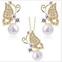 Gorgeous Alloy With Rhinestone/ Pearl Women's Jewelry Set Including Necklace,Earrings(More Colors)