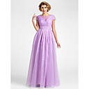 A-line Jewel Floor-length Organza Mother of the Bride Dress