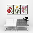 13"-28" Classic Flower Wall Clock in Canvas 3pcs K0098