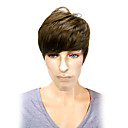 Capless Top Grade Synthetic Business and Leisure Use Short Straight Brown Men's Wigs