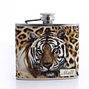 Gepersonaliseerde Tiger Design 6-oz Flask