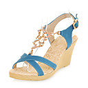 Chic Leatherette Wedge Heel Sandals With Buckle Party / Evening Shoes (More Colors)