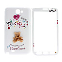 Lovely Bear Pattern Front and Back Full Body Case for Samsung Galaxy Note 2 N7100