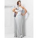 Sheath/Column One Shoulder Floor-length Chiffon Evening Dress