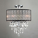 60W Moderne Drum Licht van het Plafond met 4 Lights en kristal kralen