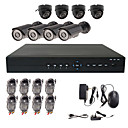 8 canali CCTV sistema di sicurezza domestica con 4 interna Fotocamera Sony CCD e 4 all'aperto Sony CCD