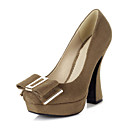 Camoscio tacco Chunky con bowknot party / sera scarpe (più colori)