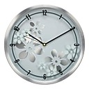 Floral Design Metal Wall Clock