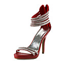 Gorgeous Leatherette Stiletto Heel Sandals With Rhinestone Party / Evening Shoes