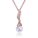 Pretty 18K Gold Plated With Pearl / Rhinestone Women's Necklace