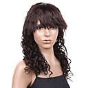 Silk Top 100% Indian Remy Hair 16 pouces Noir Naturel 3cm perruque Full Lace Avec Bangs