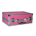 Aluminium Alloy Double-deck Lockable Professional Cosmetic Box Makeup Case 25.6*16.6*9.5cm